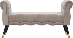 Bancă taupe cu tapițerie din catifea Paris – Mauro Ferretti