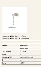 Veioza/Lampa de masa metal stil industrial DOMINICA negru