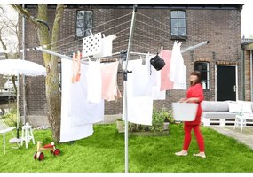 Uscător de rufe argintiu pentru grădină 50 m Lift-o-Matic Advance – Brabantia