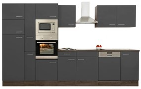 Mobilă de bucătărie Yorki 370, corp din stejar Yorki, cu față antracit satinat