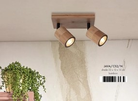 Plafoniera eco din bambus Java/2xGU10, natural