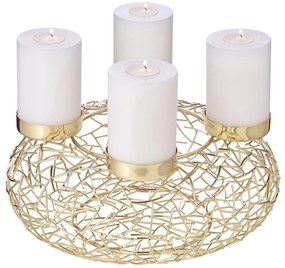Coroană de advent, Milano Ø 34 cm, aurie - EDZARD