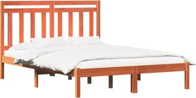 vidaXL Cadru de pat cu headboard Maroniu cerat 205,5 x 165,5 x 100 cm