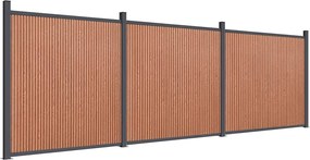 vidaXL Panouri pentru gard, maro, 526x186 cm, WPC