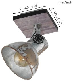 Eglo 49648 - Lampă spot BARNSTAPLE 1xE27/40W/230V