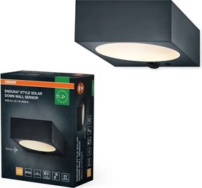 Osram - Aplică solară LED de perete ENDURA STYLE, 10,7 W, 4,2 V, 2000 mAh, IP65, antracit