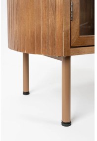 Vitrină în culoare naturală din lemn de arbore de cauciuc 100x80x38 cm Yaz – White Label