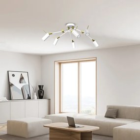 Spot IRIS 6xGU10/MR11/40W/230V alb/auriu