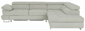 Set canapea cu spaţiu de depozitare, gri deschis, material textil, dreapta, BUTON R