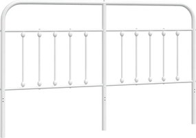 vidaXL Tăblie de pat de schimb metalică, alb, 160 cm