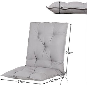 Deuba Set 2 perne 116x57x7cm - gri
