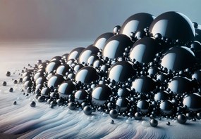 Fototapet - Munte de bile negre (147x102 cm)