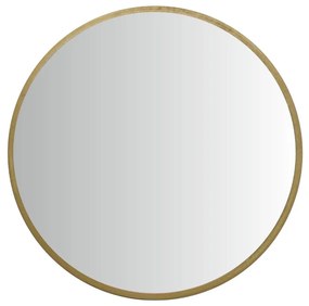 Oglindă cadru lemn rotund auriu 50 cm