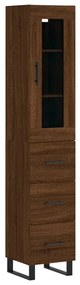 3199264 vidaXL Dulap înalt, stejar maro, 34,5x34x180 cm, lemn prelucrat