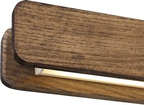 Lustra LED suspendata design scandinav Ilgas lemn maro