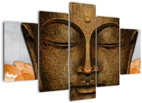 Tablou cu statuie cu detaliu a feței (150x105 cm)