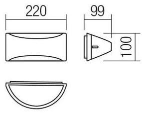 Aplică LED de exterior Redo 90192 SCUDO LED/10W/230V 3000K IP54 maro