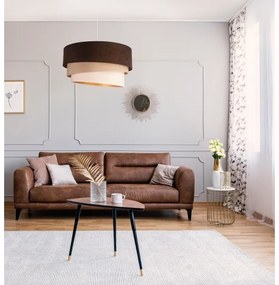 Lustră pe cablu Duolla DEVON 1xE27/40W/230V d. 45 cm maro/bej