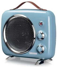 Aeroterma Ariete VINTAGE 0808/05, 2000W, 2 trepte, Indicator de putere, Temperatura reglabila, Albastru