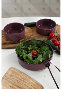 Set 3 boluri din ceramică My Ceramic, ø 21 cm, mov