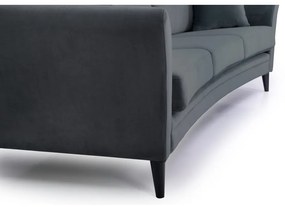 Canapea gri din catifea 237 cm Eden - Scandic