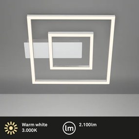 Briloner - Plafonieră LED FRAME, 22 W, 230 V, 3000 K, 30 x 32 cm, crom mat