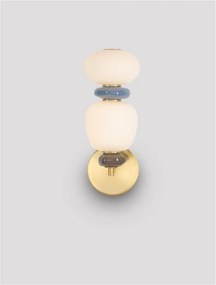Aplica LED decorativa ceramica albastru, alb, PALO