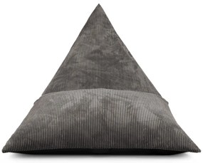 Fotoliu bean bag crem cu tapițerie din catifea reiată Razzmatazz – SLOWDOWN