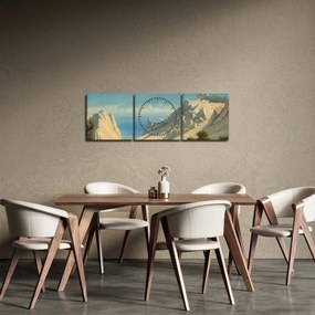 Tablou - Georg Emil Libert, View of Sommerspiret, the Cliffs of Møn, reproducere (cu ceas) (90x30 cm)