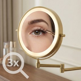 Oglindă LED Glow Brush Gold