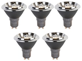 Set de 5 becuri LED GU10 cu 3 trepte de reglare a intensității luminii de la cald la neutru AR70 6W 320lm 2000-3000K