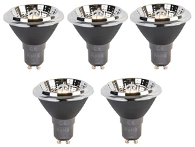 Set de 5 becuri LED GU10 cu 3 trepte de reglare a intensității luminii de la cald la neutru AR70 6W 320lm 2000-3000K