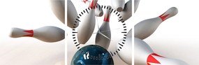 Tablou - Bowling (cu ceas) (90x30 cm)