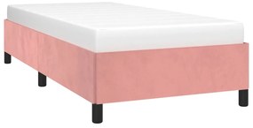 Cadru de pat, roz, 80x200 cm, catifea Roz, 35 cm, 80 x 200 cm