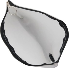 Portfard Cosmetice tip Plic, Cu litera E in Coronita Florala, 23x18 cm, Alb, BEKZ®