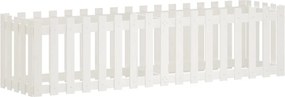 vidaXL Pat înălțat grădină design gard alb 200x50x50cm lemn pin tratat