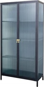 Vitrina moderna din metal si sticla Amsterdam 160cm