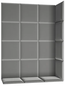 Set 19 panouri tapițate Quadra 120x160 cm (Gri). 1051983
