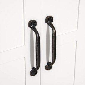 HOMCOM Dulapior 2 Rafturi de Montat pe Perete de Perete Bucatarie Baie Lemn 60x19,8x58cm Alb