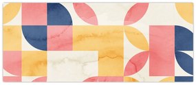 Tablou - Abstracție cu modele retro (120x50 cm)