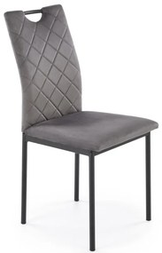 Scaun K577 velvet gri/negru H93 cm