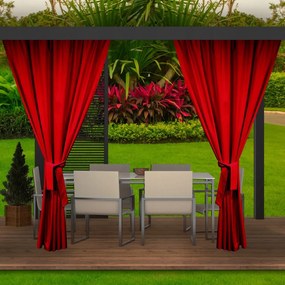 Draperie frumoasă roșie, pentru foișorul de grădină 155 x 220 cm