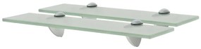 vidaXL Rafturi suspendate, 2 buc., 40 x 20 cm, sticlă, 8 mm