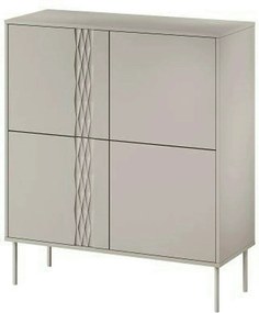 Comoda TRESSE, bej, PAL laminat, 100x40x110 cm