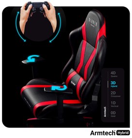 Scaun pentru copii Kido by Diablo X-Horn 2.0: negru-roșu Diablochairs