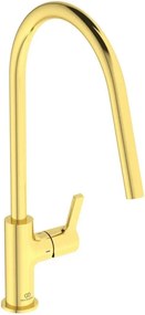Baterie bucatarie Ideal Standard Gusto 226 cu pipa rotativa auriu periat