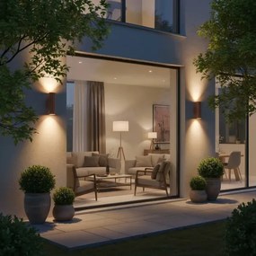 Ideal Lux - Aplică de exterior GUN, 1xE27/60W/230V, 31 cm, IP54, maro