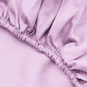 Cearceaf roz din bumbac cu elastic 140x200 cm – Mijolnir