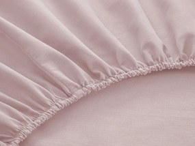 Plain Cearșaf din Bumbac cu Elastic,Mărime Intermediară 140x200 Cm Pudră