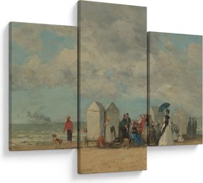 Tablou - Eugène Boudin, Beach Scene, reproducere (90x60 cm)